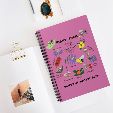 Save The Bees Spiral Notebook - Ruled Line