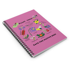 Save The Bees Spiral Notebook - Ruled Line