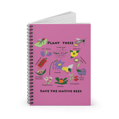 Save The Bees Spiral Notebook - Ruled Line