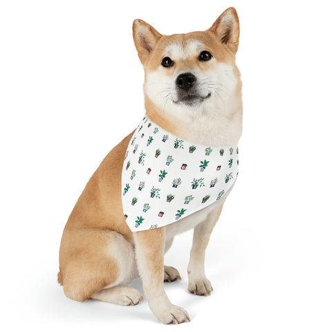 White Pet Bandana Collar