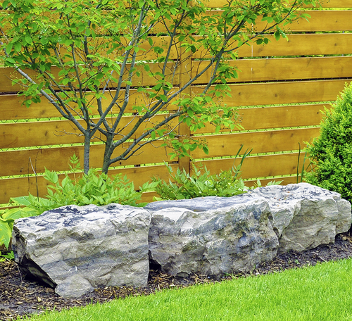 natural stone edging for flower beds