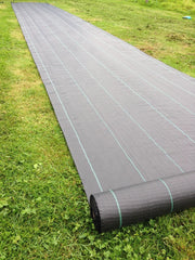 Tewango 100gsm Heavy Duty Lined Weed Control Fabric Landscaping Ground Cover Membrane 2x5M/1x10M