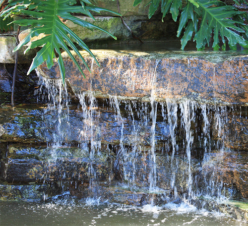 pool waterfall installation