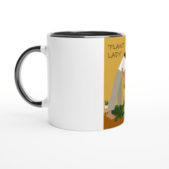 Plant Lady 11oz Ceramic Mug with Color Inside