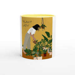 Plant Lady 11oz Ceramic Mug with Color Inside